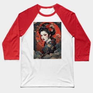 Japanese vampire girl in ukiyo e style Baseball T-Shirt